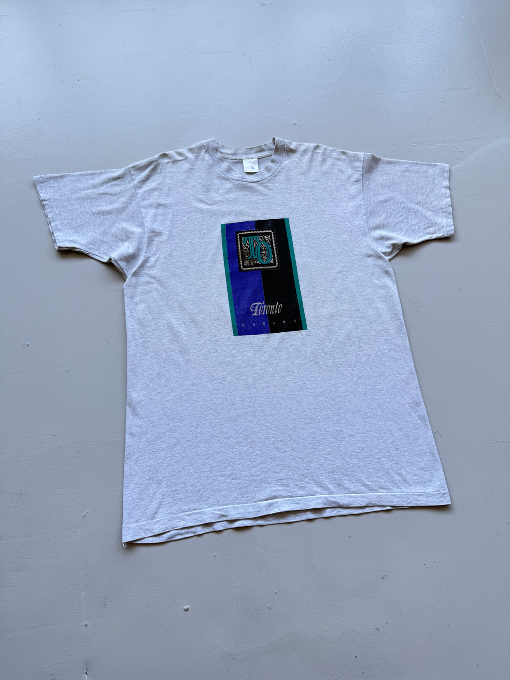 Grey Toronto Canada 90's Vintage Tourist Graphic Single Stitch T-Shirt - XL