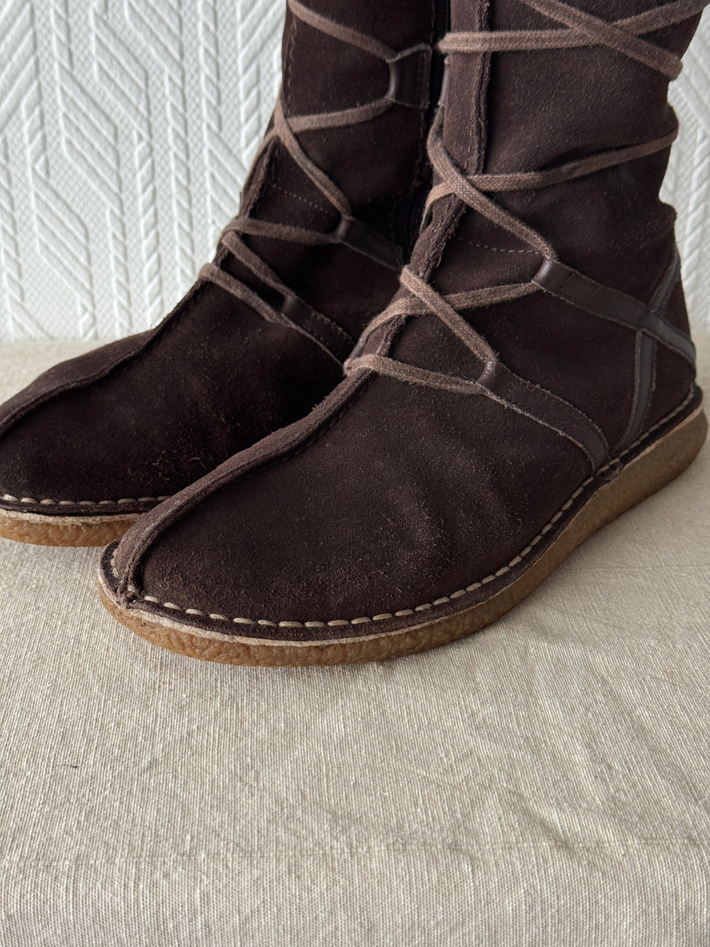 Brown O'Neill Y2K Vintage Suede Boots - UK 6