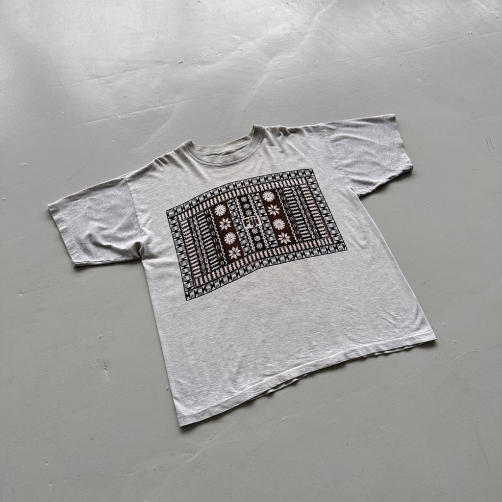 Grey Fiji 90s Vintage Graphic Tourist T-Shirt - XL