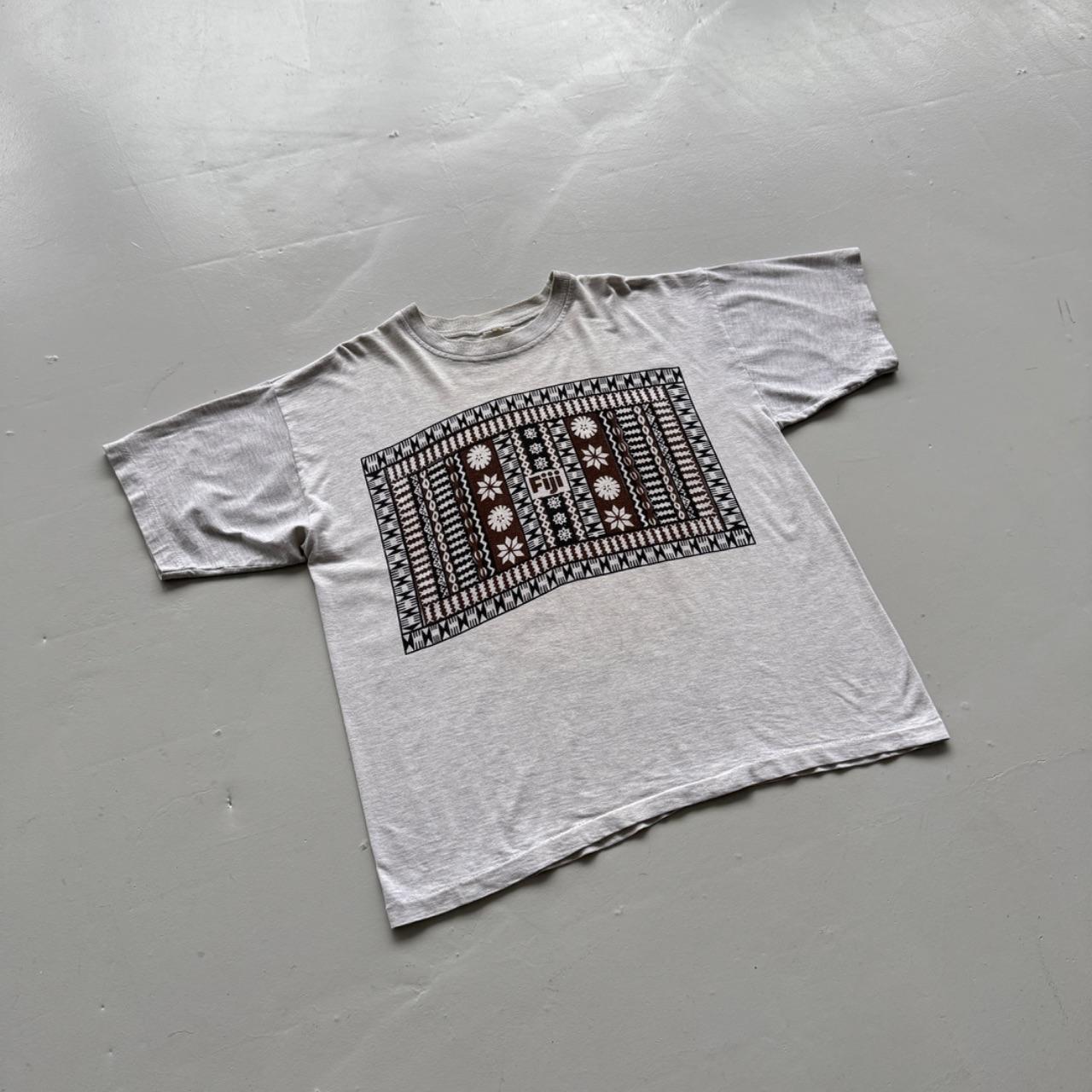 Grey Fiji 90s Vintage Graphic Tourist T-Shirt - XL