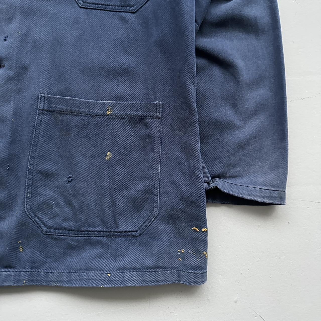 Faded Blue French Workwear 90’s Vintage Chore Jacket CH021 - Large
