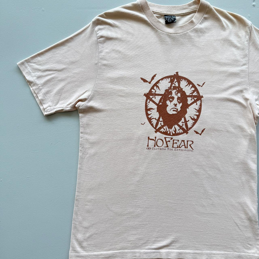 Tan Alice Cooper No Fear Vintage 00s T-shirt - Small