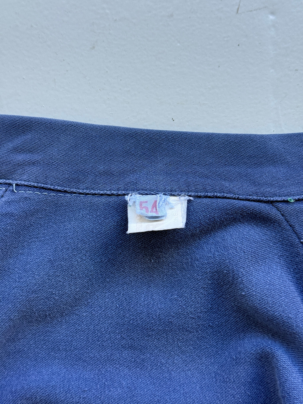 Blue French Moleskin 1950s Vintage Workwear Chore Jacket CH490 - Medium