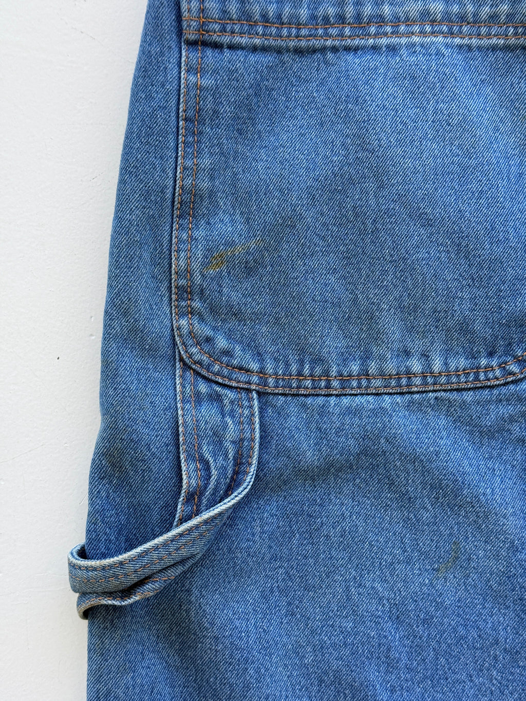 Mid Blue Polo Sport 90's Vintage Baggy Carpenter Denim Shorts - W34 x L12