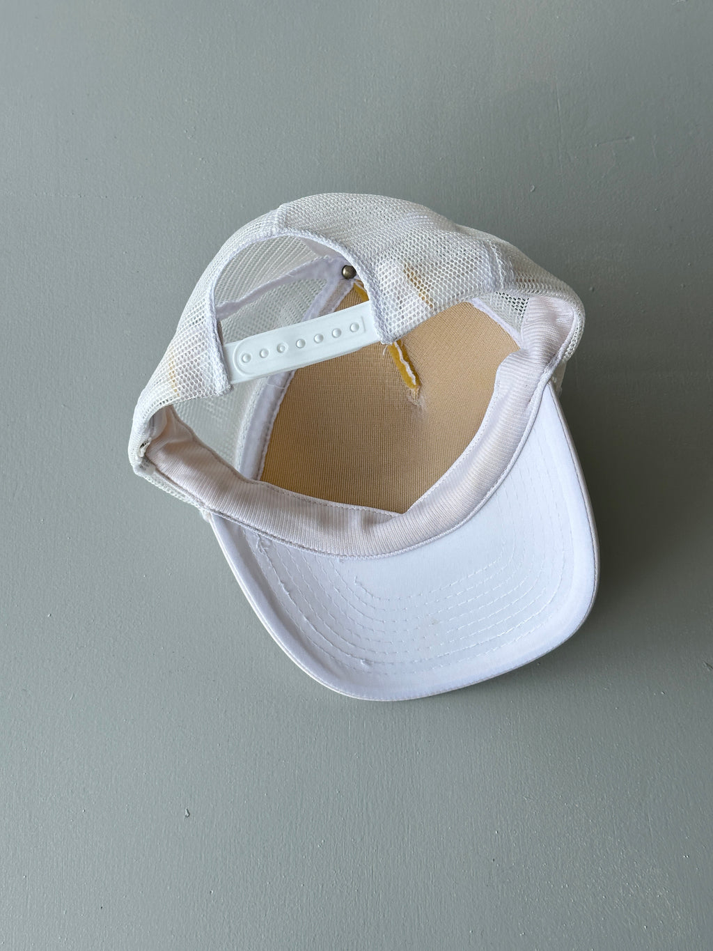 White Forrest Painting 90's Vintage Foam and Mesh SnapBack Trucker Cap