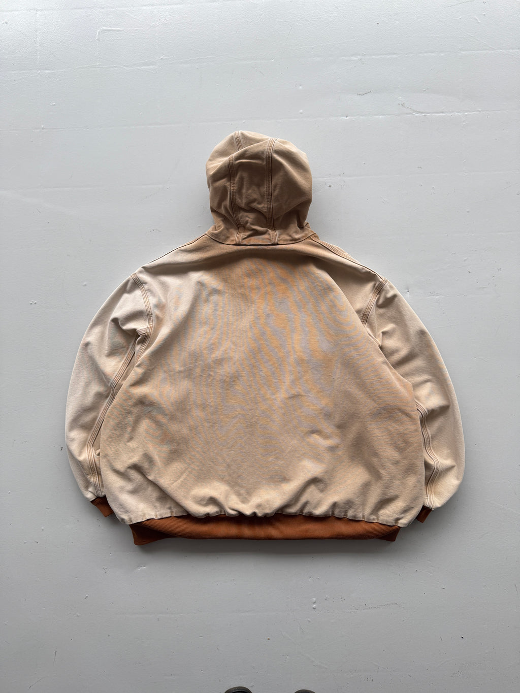 Faded Cream Carhartt 90's Vintage Canvas Active Jacket - 3XL