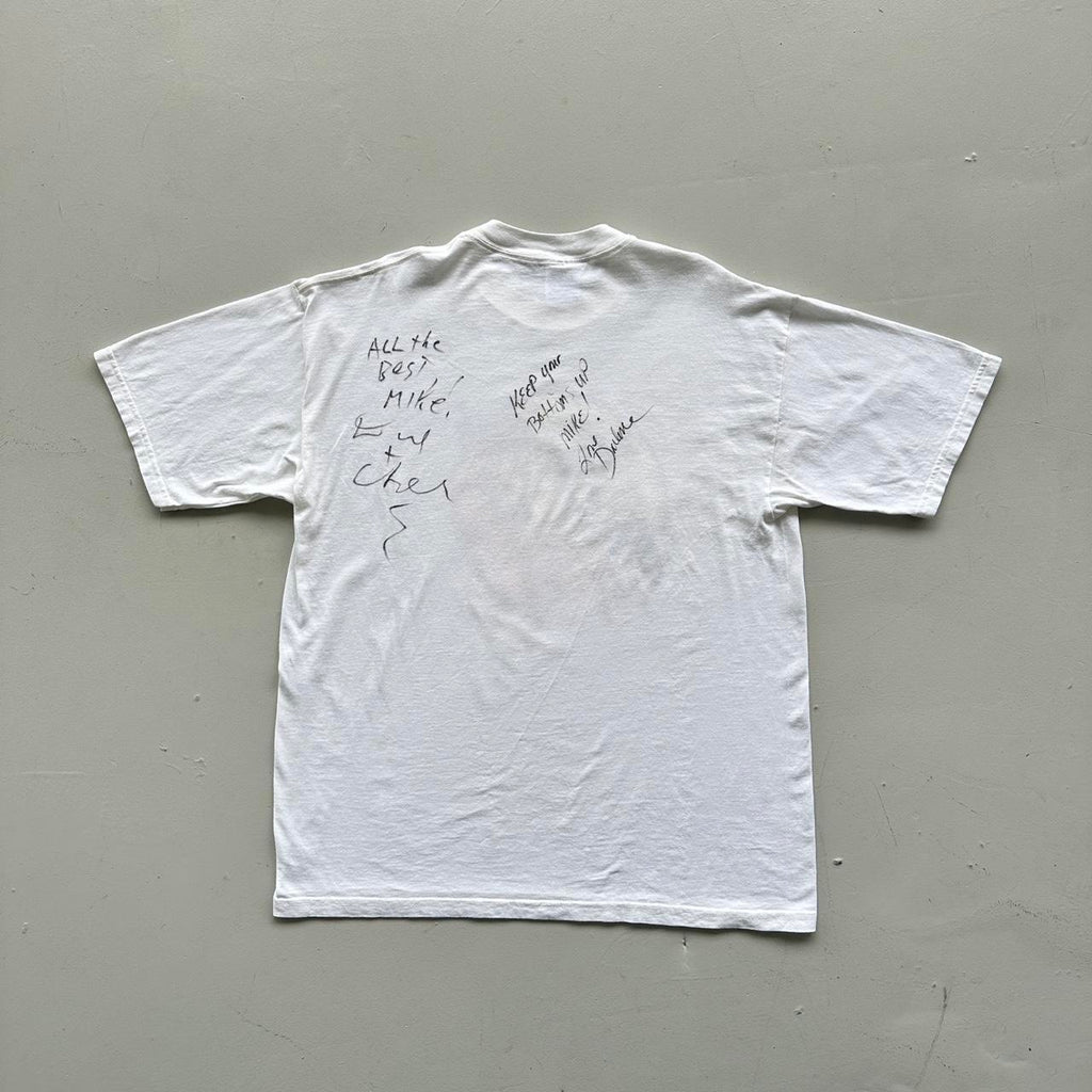 White Bottom's Up Pin Up Casino 00's Vintage T-shirt - XL