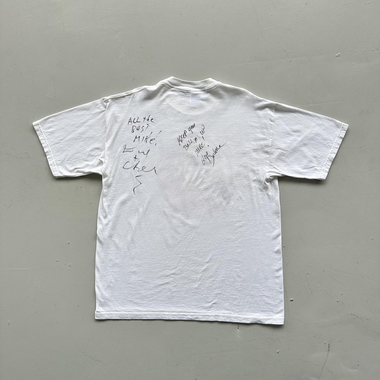 White Bottom's Up Pin Up Casino 00's Vintage T-shirt - XL