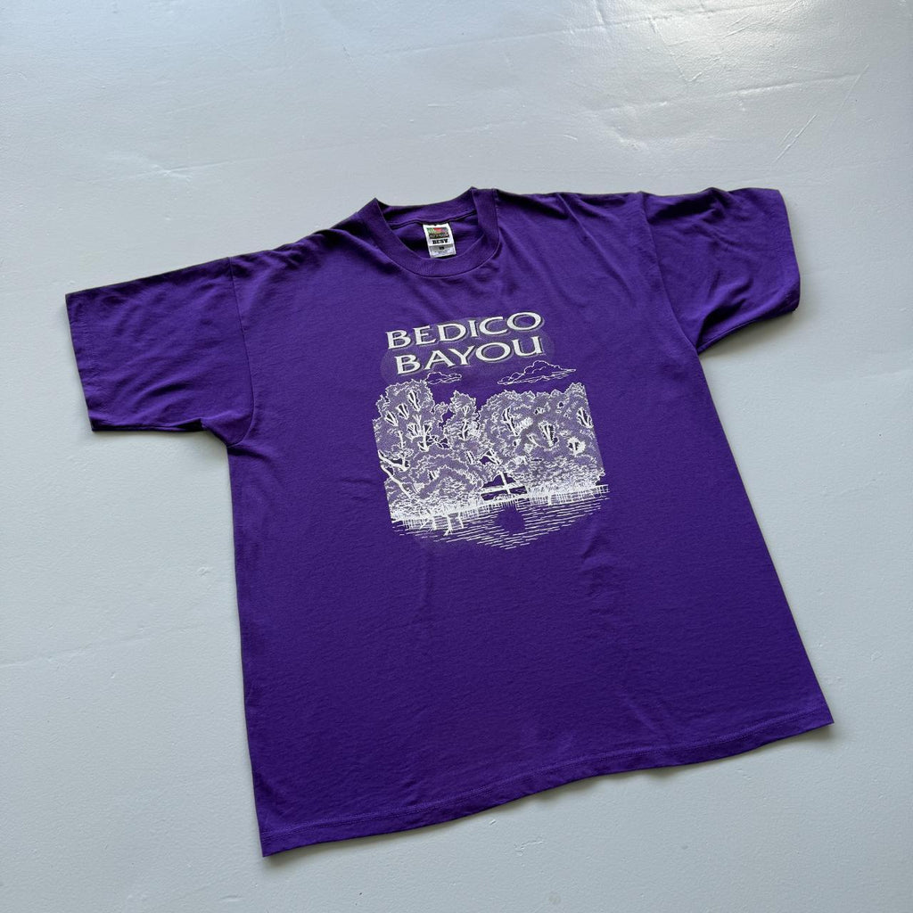 Purple Bedico Bayou Vintage 90s T-shirt - XL