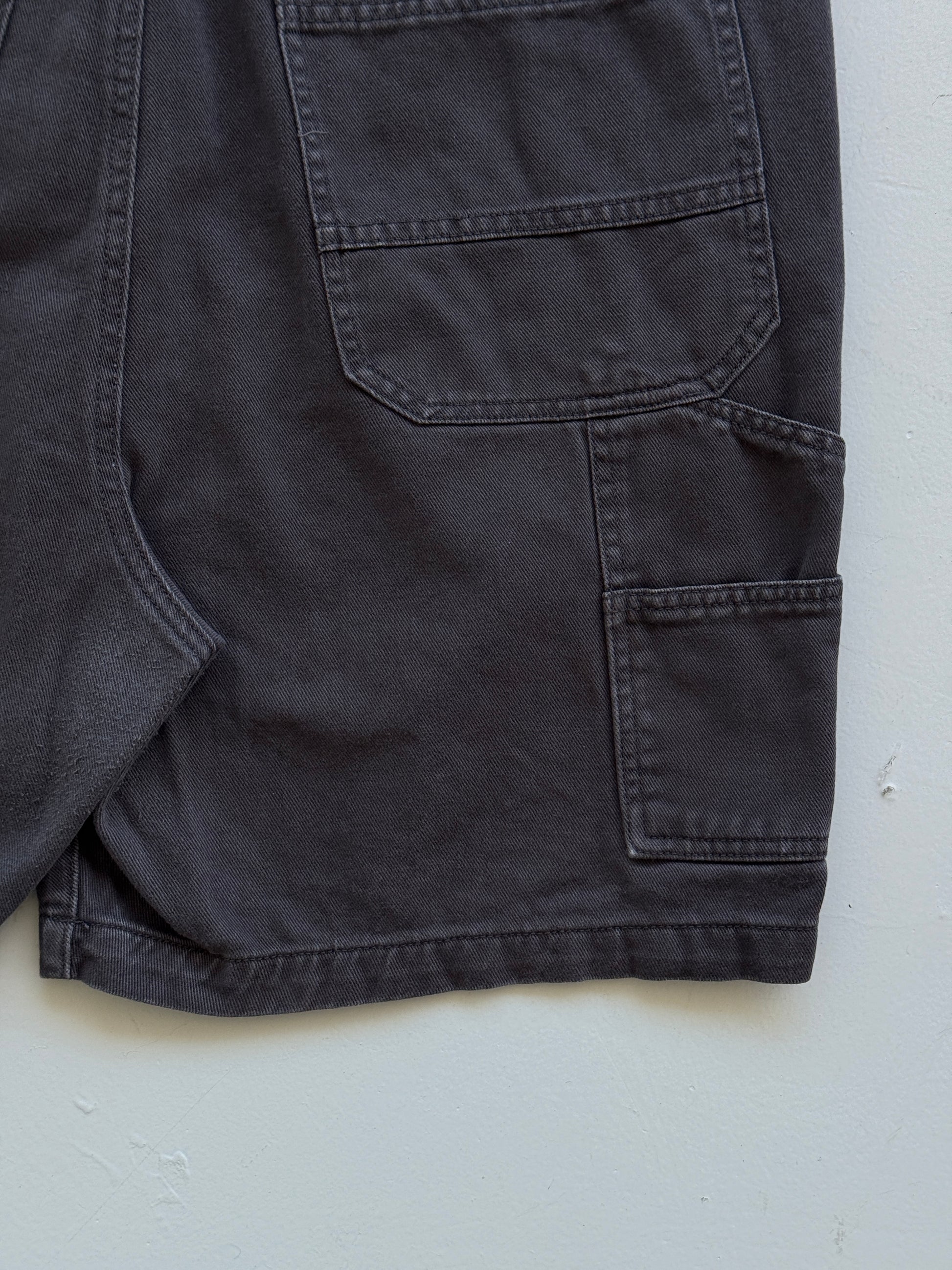 Black RSQ 90's Vintage Baggy Carpenter Denim Shorts - W38 x L7