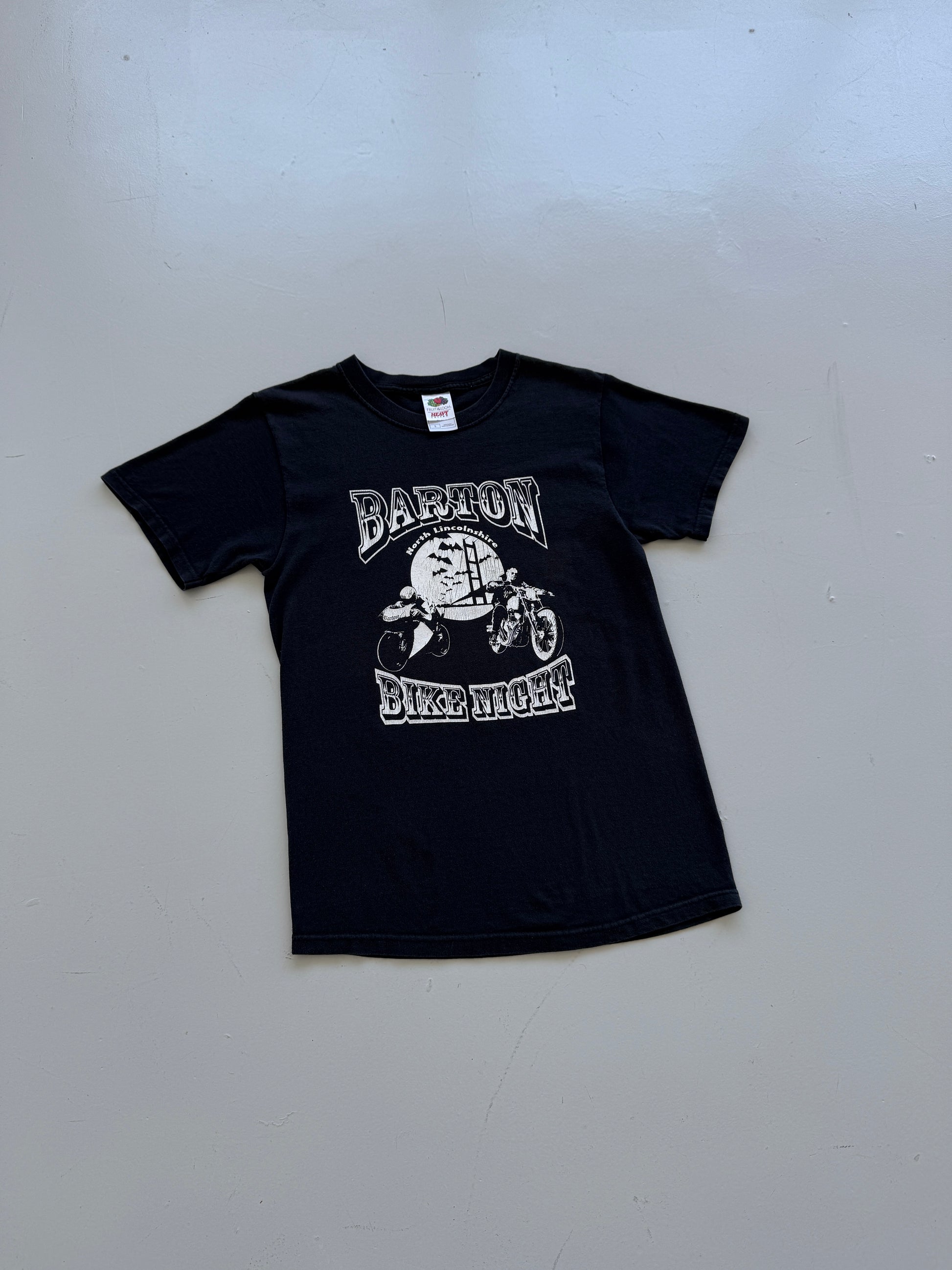 Black Barton Motorcycle 00's Vintage Graphic T-Shirt - Medium