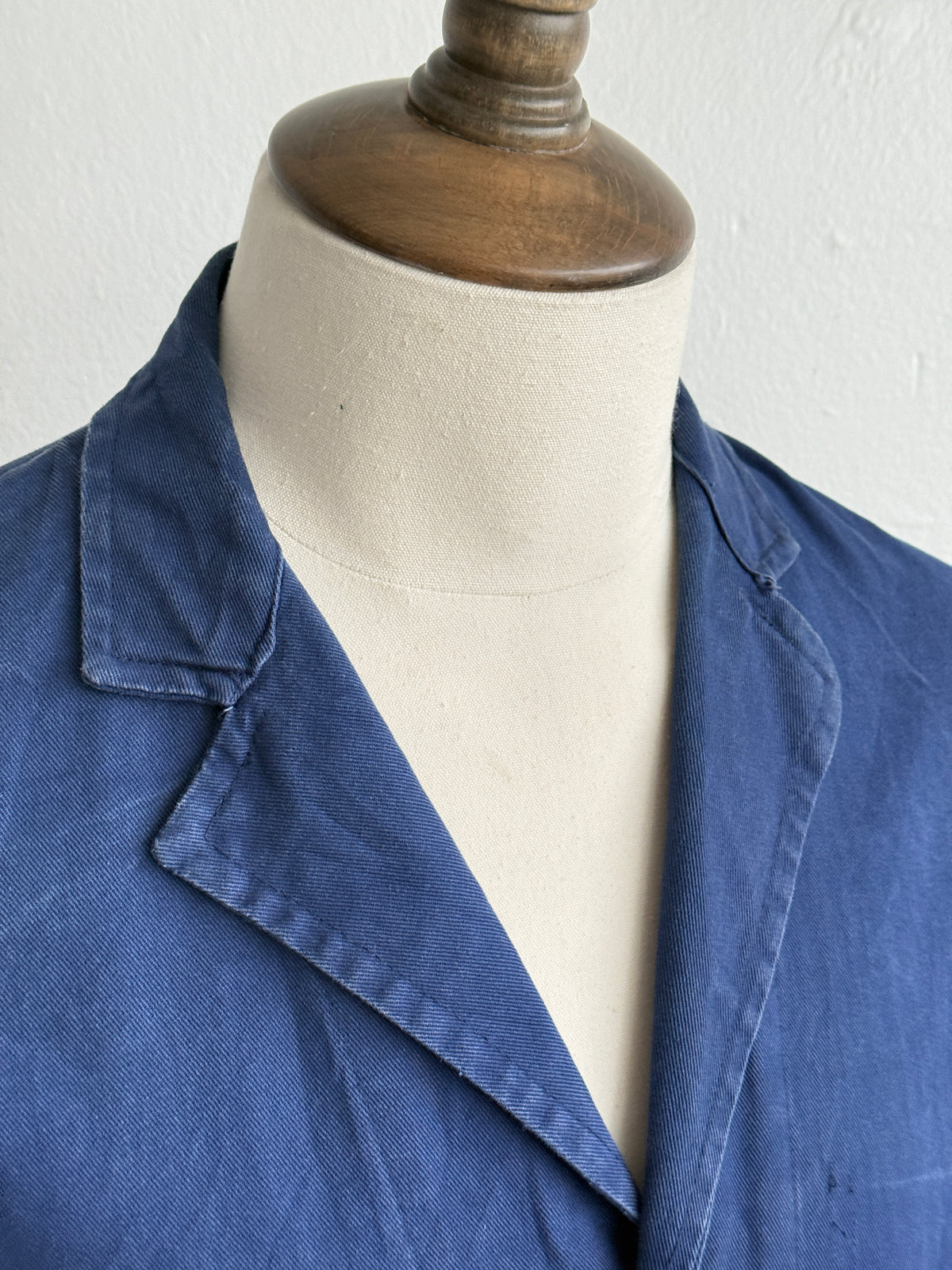 Faded Blue French Vintage 1960's Workwear Chore Jacket CH517 - Medium