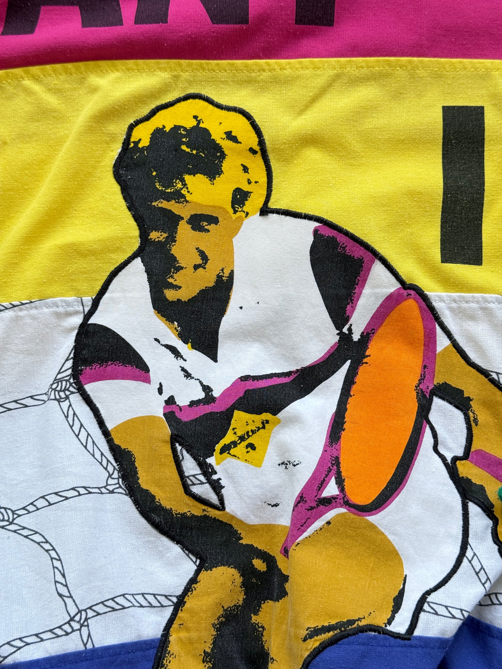 White Adidas 80's Vintage Graphic Tennis Pullover Windbreaker - Boxy Medium