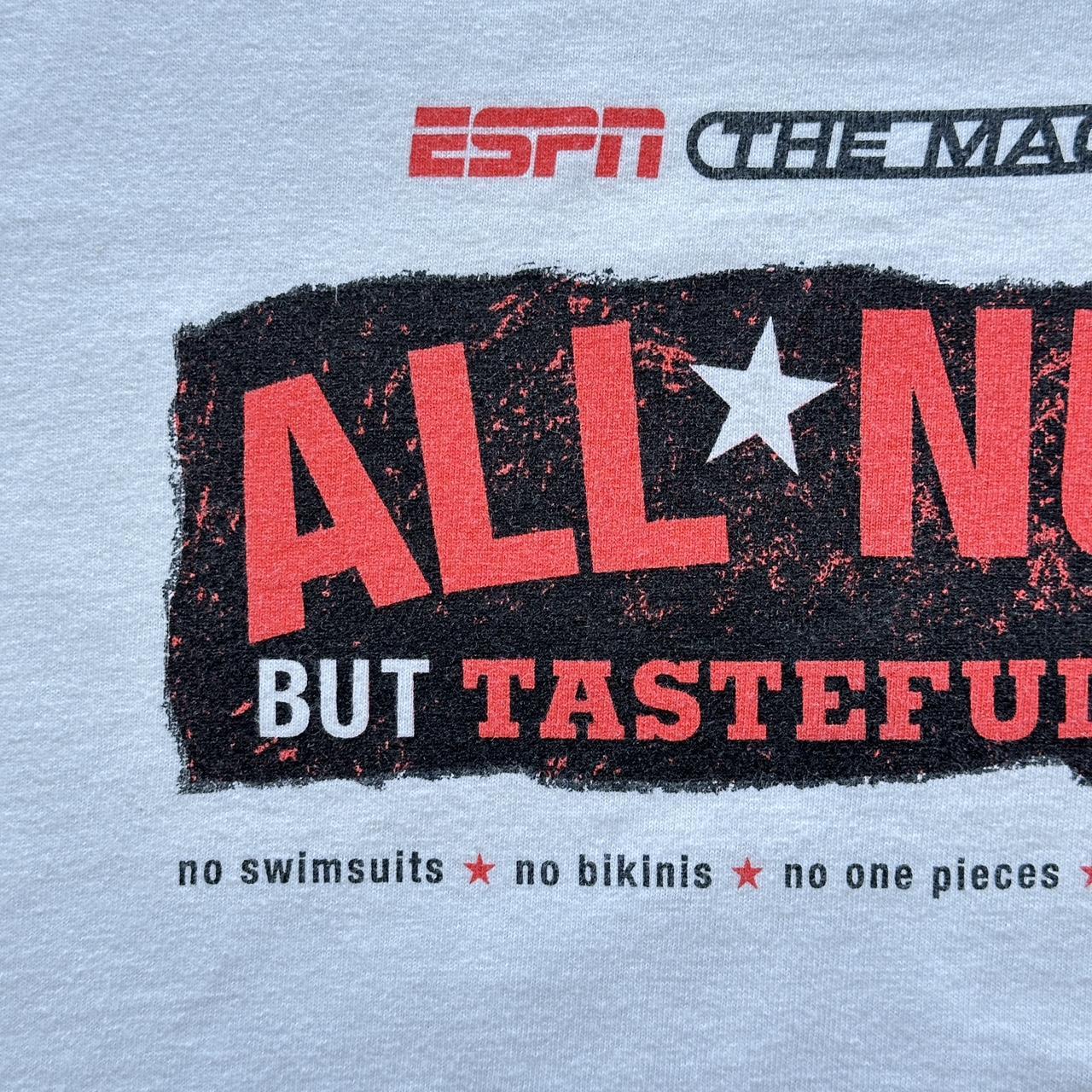 White ESPN Magazine All Nude Vintage 90s T-shirt - XL