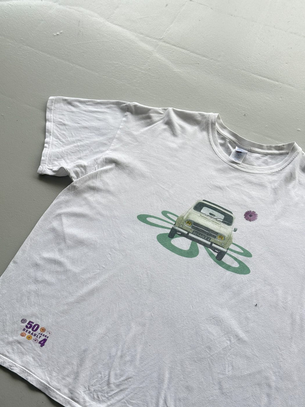 Renault 4 '50 Jahre' Anniversary Graphic Vintage T-Shirt - XL