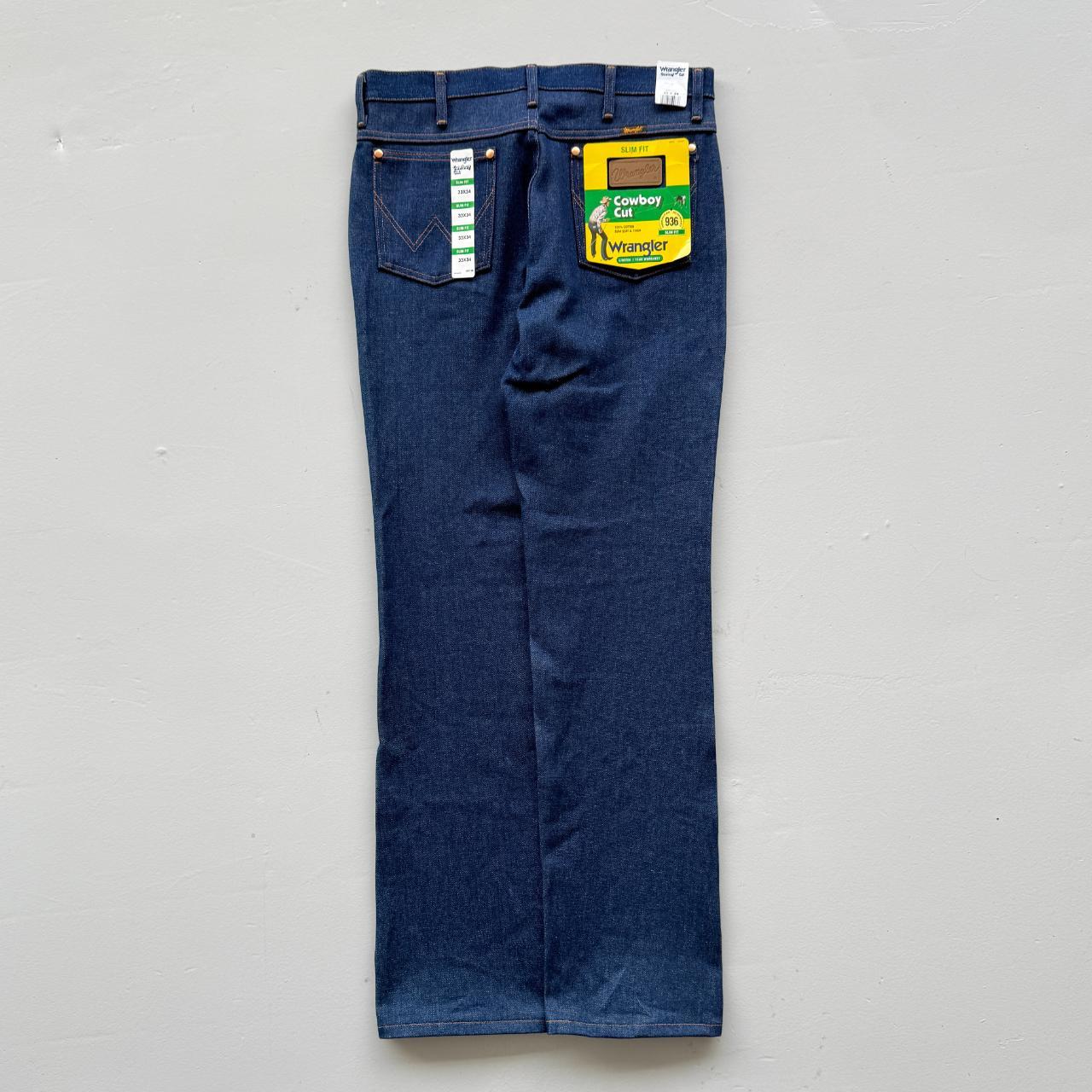 Wrangler Cowboy Cut Vintage Indigo Denim Western Ranch Jeans - 33” x 34”