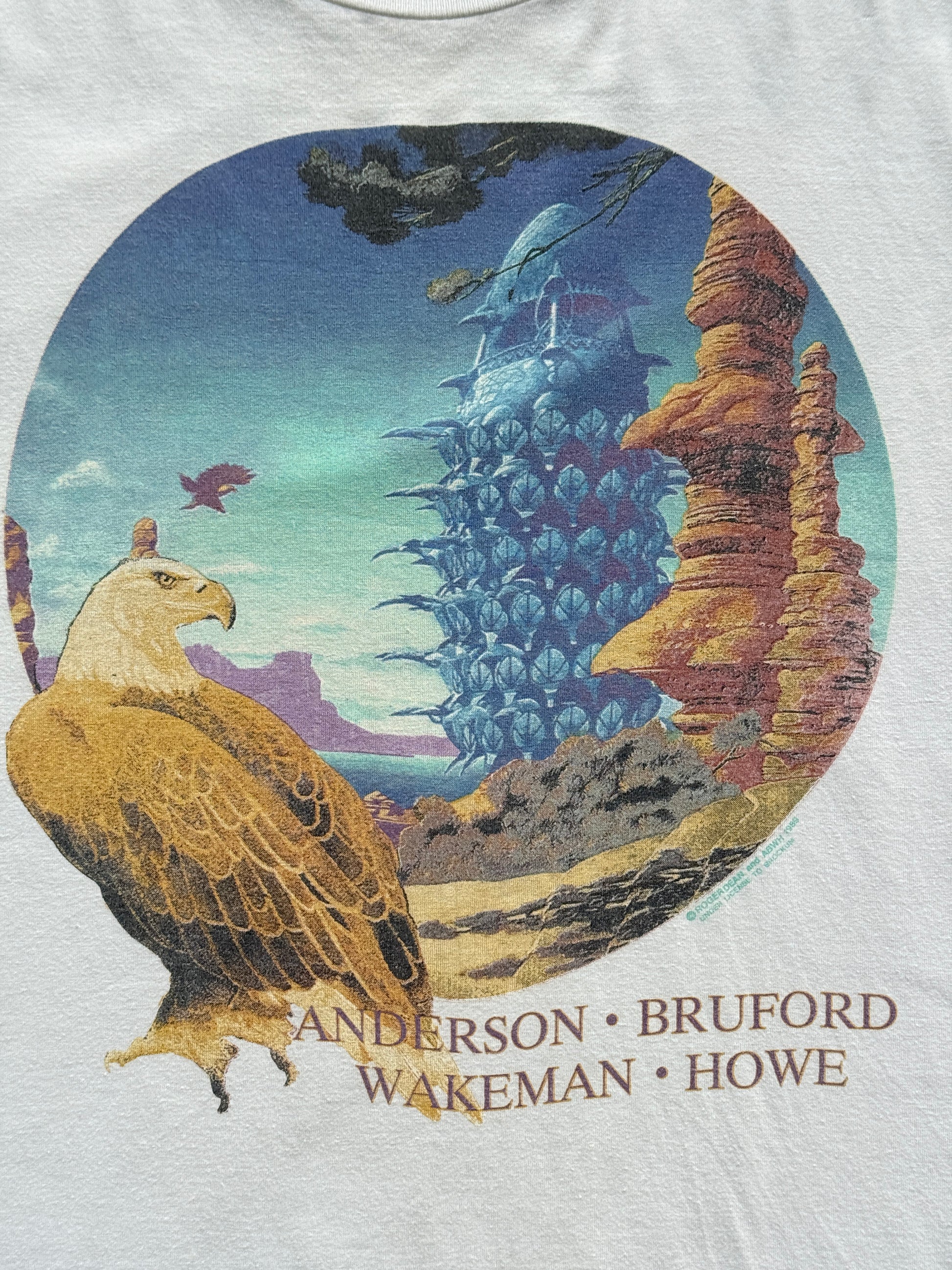 Anderson Bruford Wakeman Howe YES Tour 1989 Vintage Band T-Shirt - Large