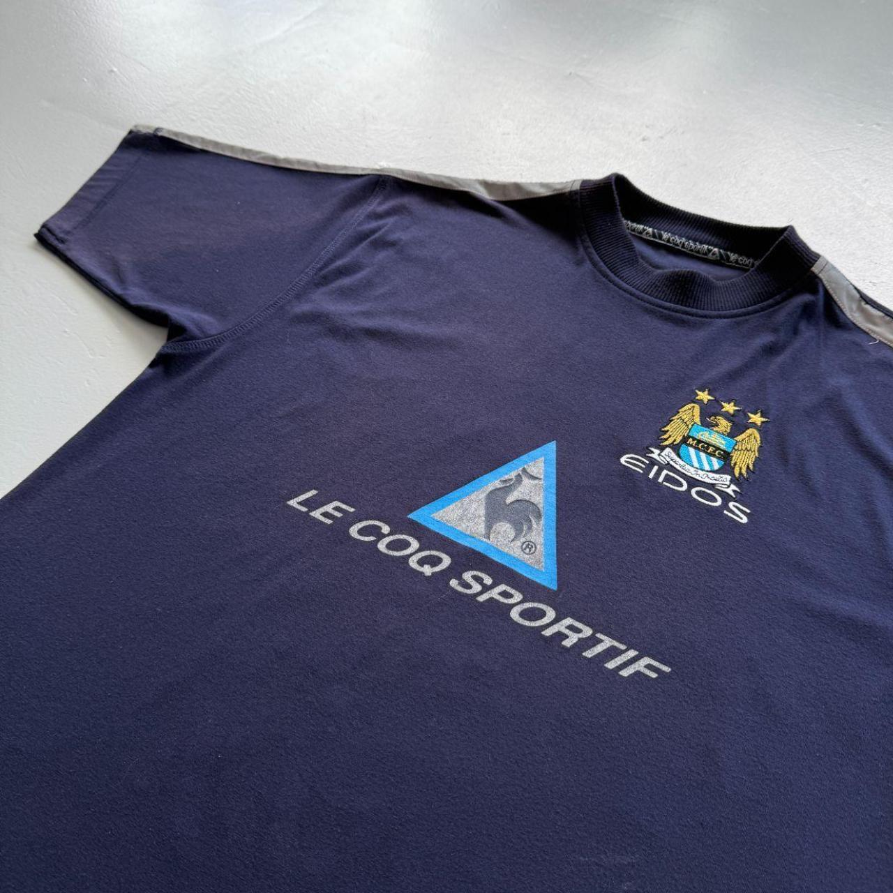Blue Manchester City 1999-2000 Training Vintage Graphic T-Shirt - Large