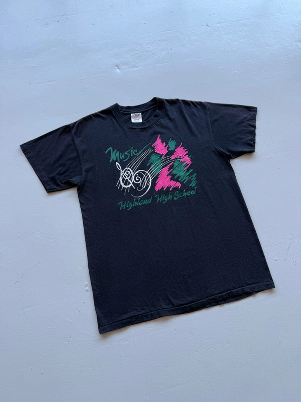 Black High School Music Vintage 90's Graphic T-shirt - Large