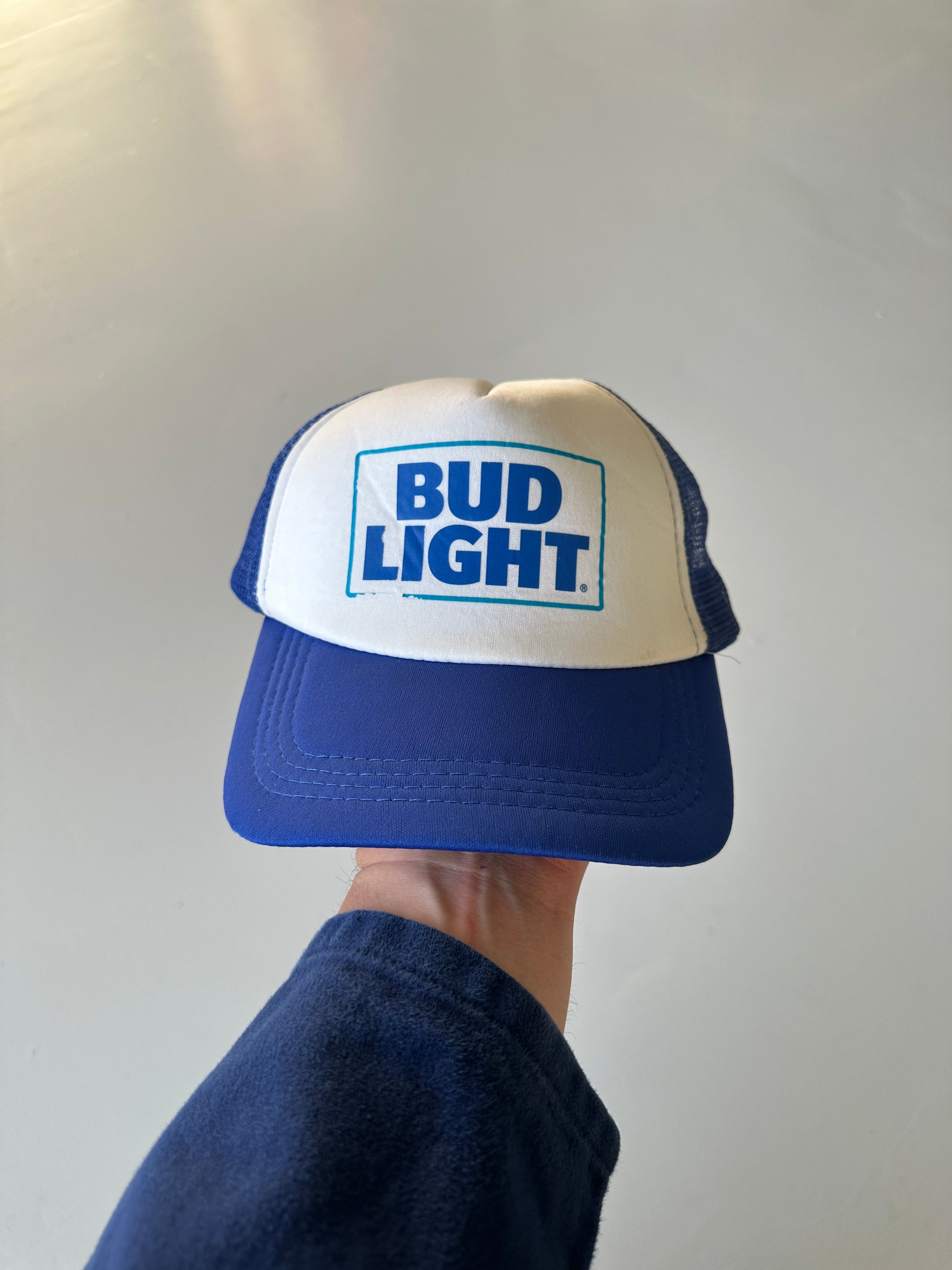 Bud Light Beer Vintage Foam & Mesh SnapBack Trucker Cap