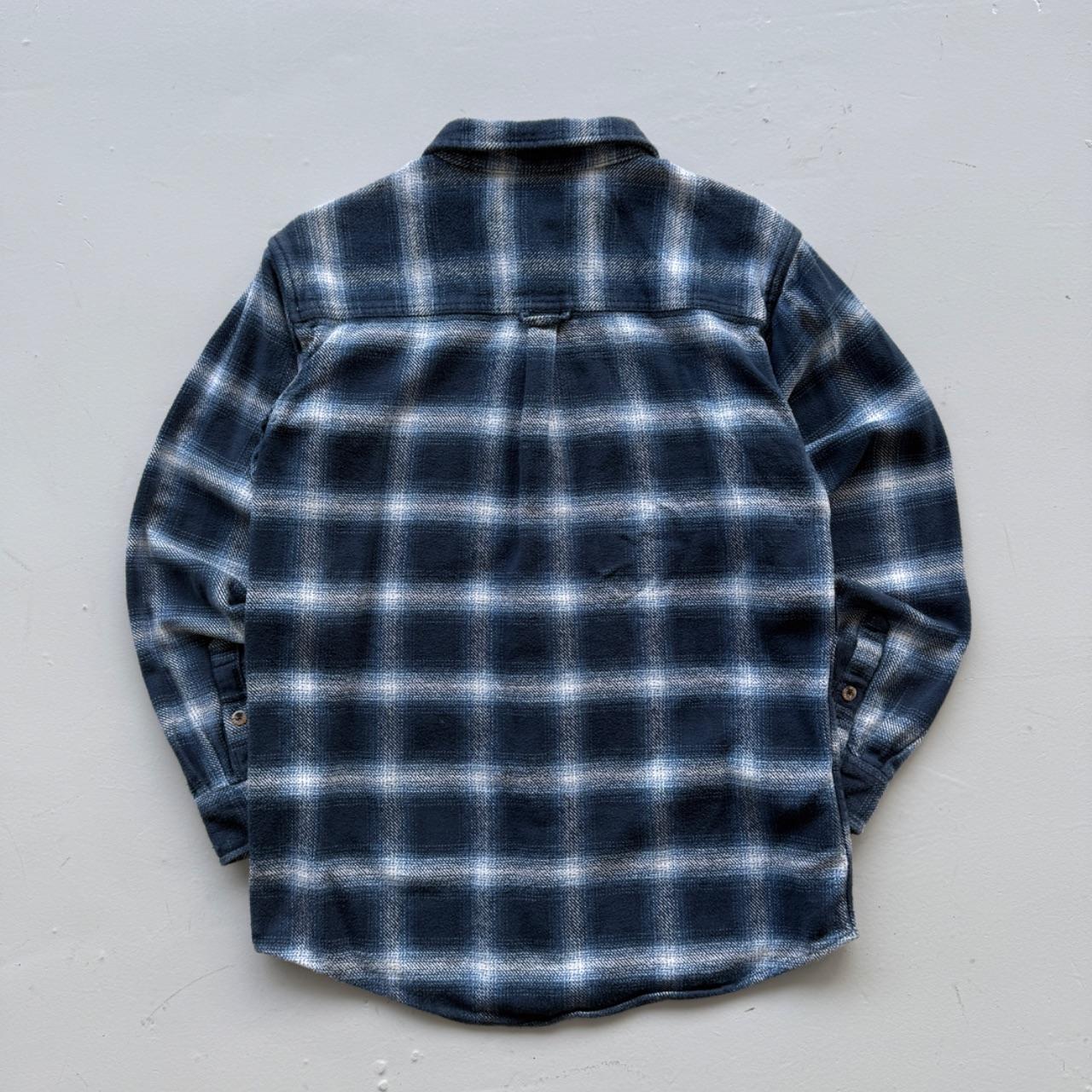 Blue Plaid Field and Stream 90’s Vintage Flannel Shirt - Medium
