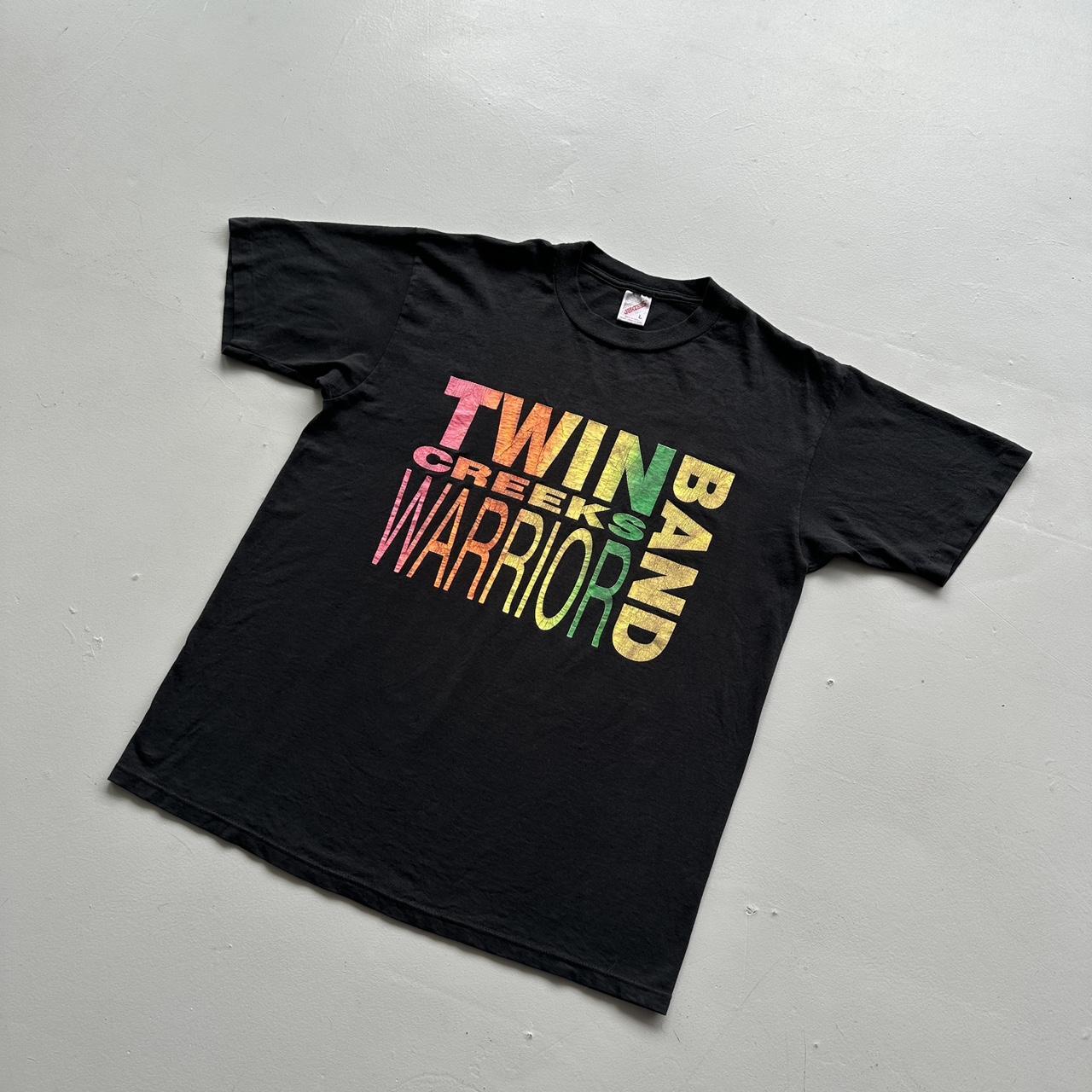 Black Twin Creeks Warrior Band 90s Vintage T-shirt - Large