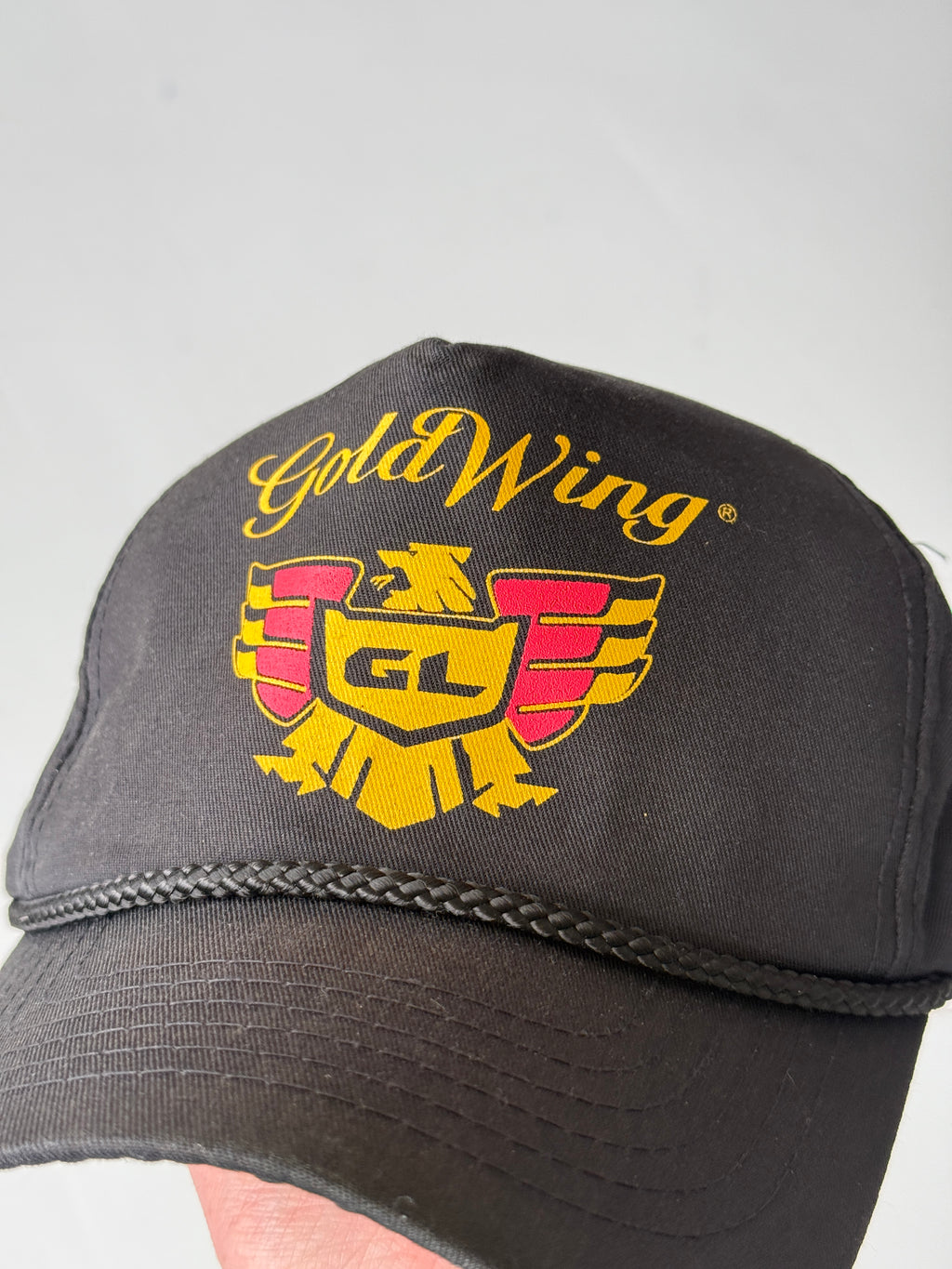 Black Gold Wing Motorcycles Vintage Cotton SnapBack Trucker Cap