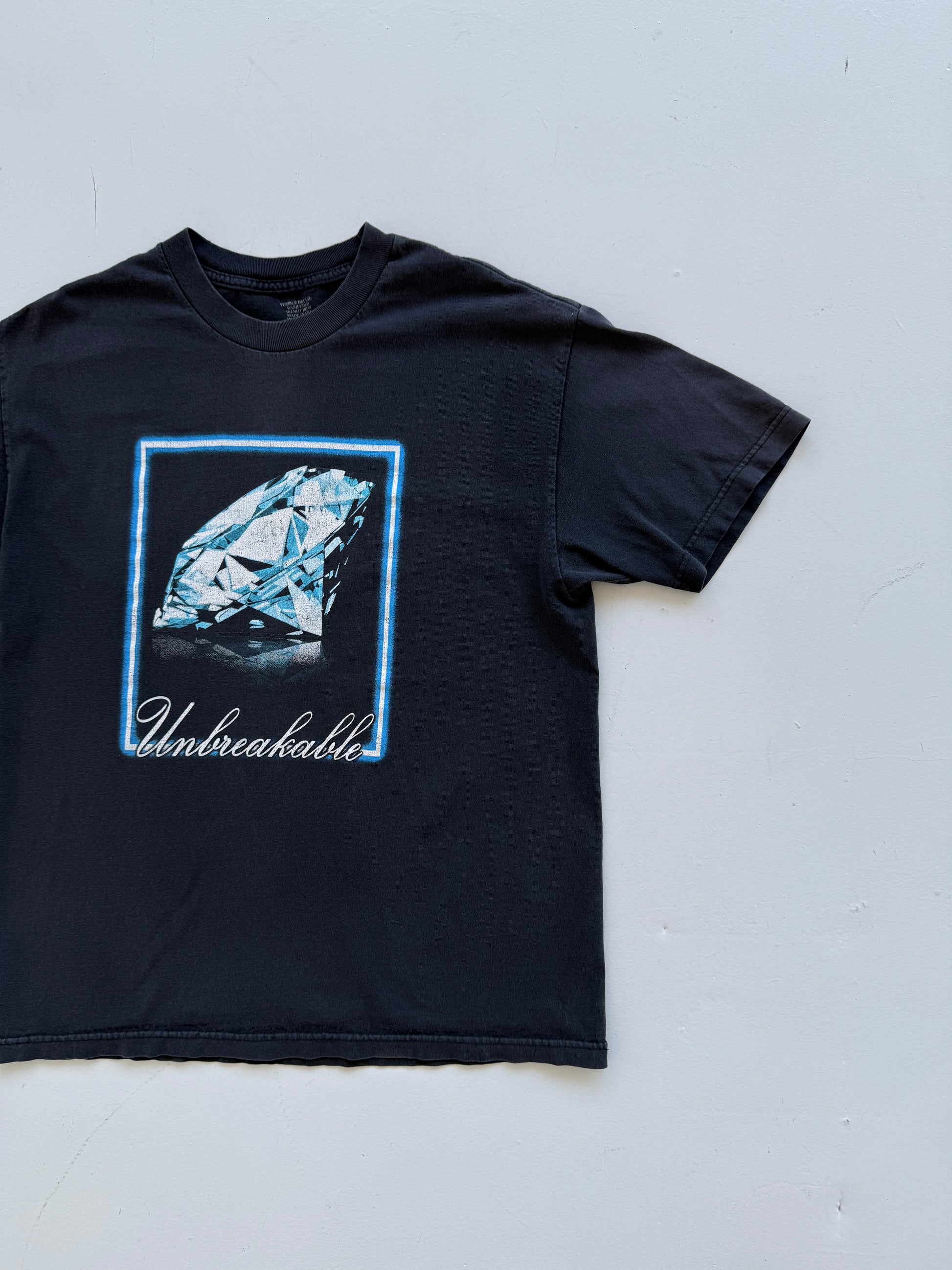 Black Unbreakable 00's Vintage Graphic Skate T-Shirt - Medium