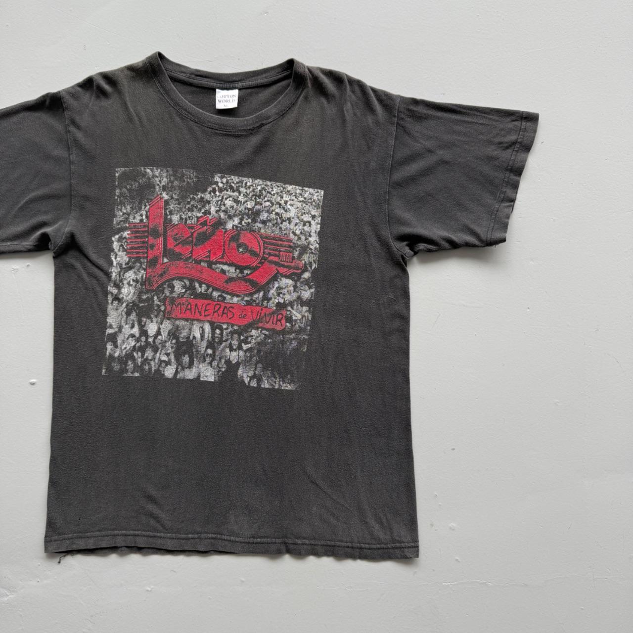 Faded Grey Leno 90s Vintage Graphic Band T-Shirt - Large