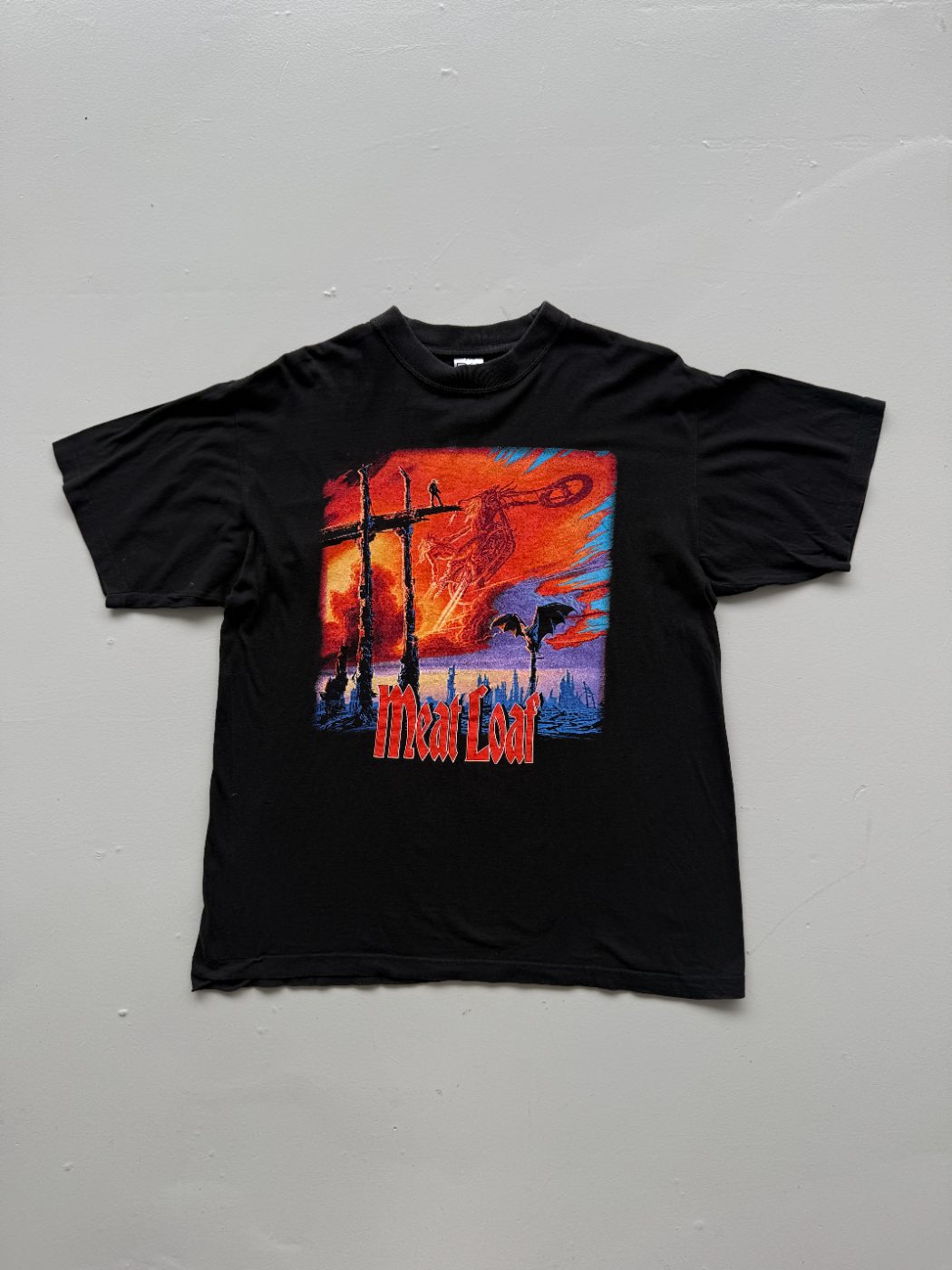 Meat Loaf European Tour Rare 1999 Vintage Graphic T-Shirt - Large