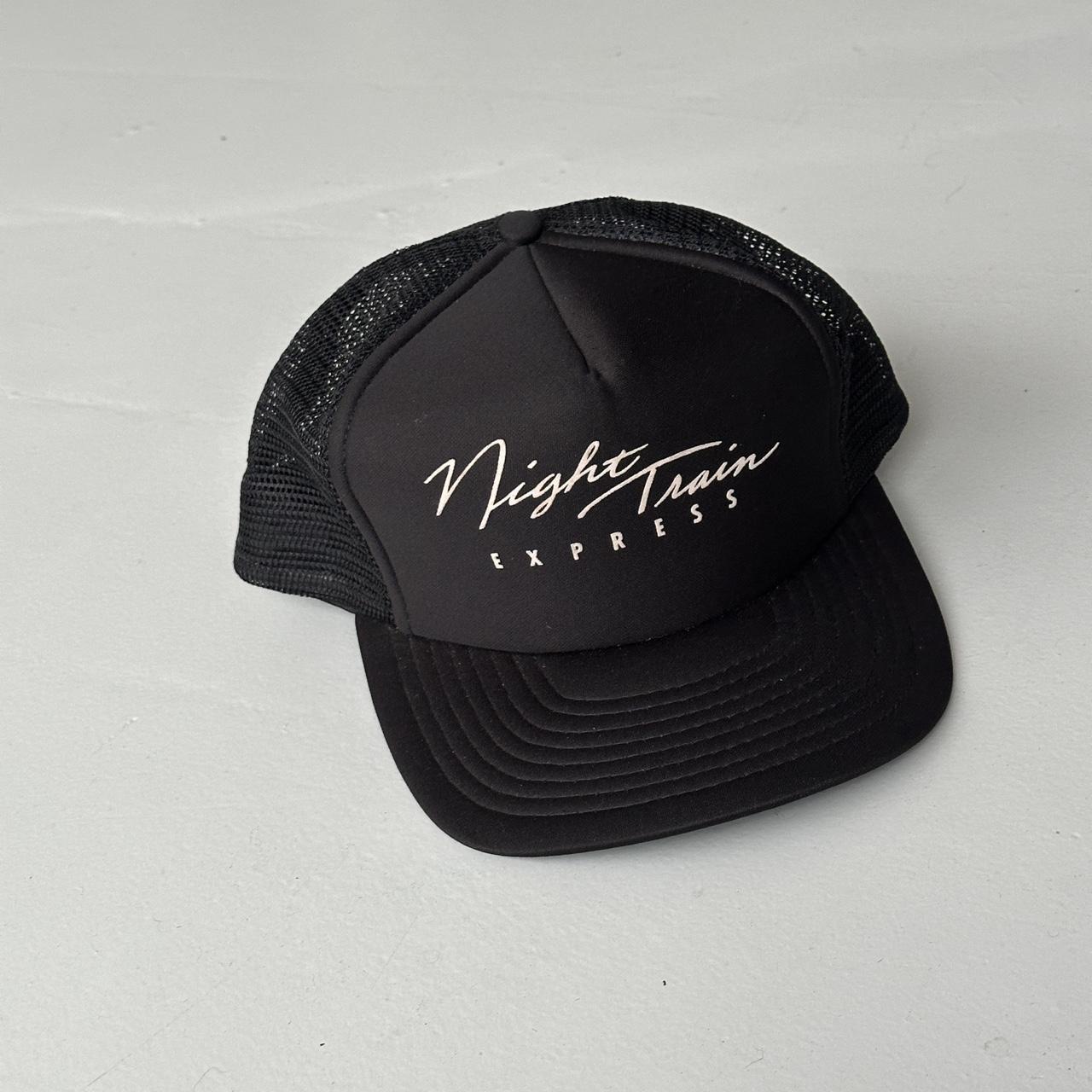 Black Night Train Express Vintage Foam and Mesh SnapBack Trucker Cap