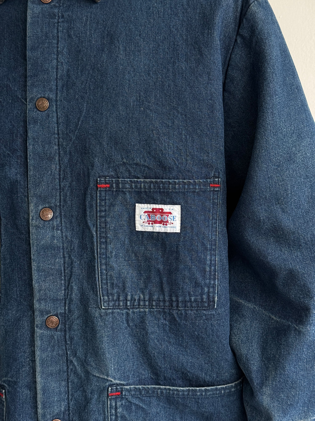 Blue Caboose Made in USA Vintage Denim Blanket Lined Chore Jacket - XL