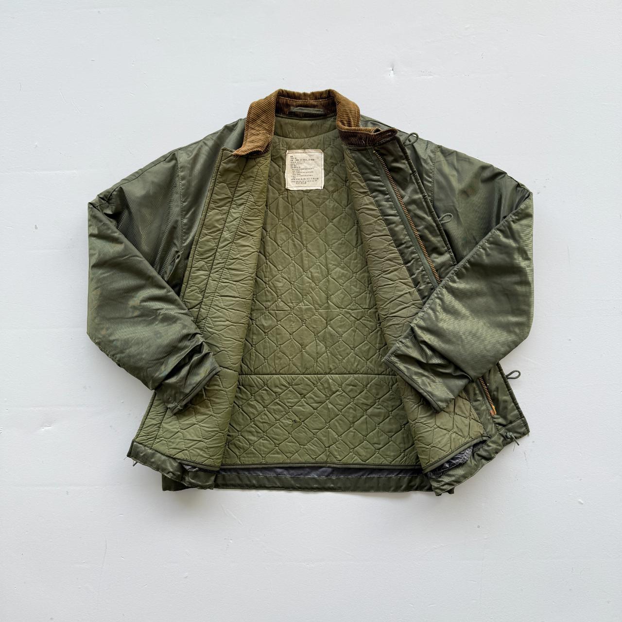 Khaki Alpha Industries US Military Extreme Cold Weather Jacket Vintage 80s Jacket - Small
