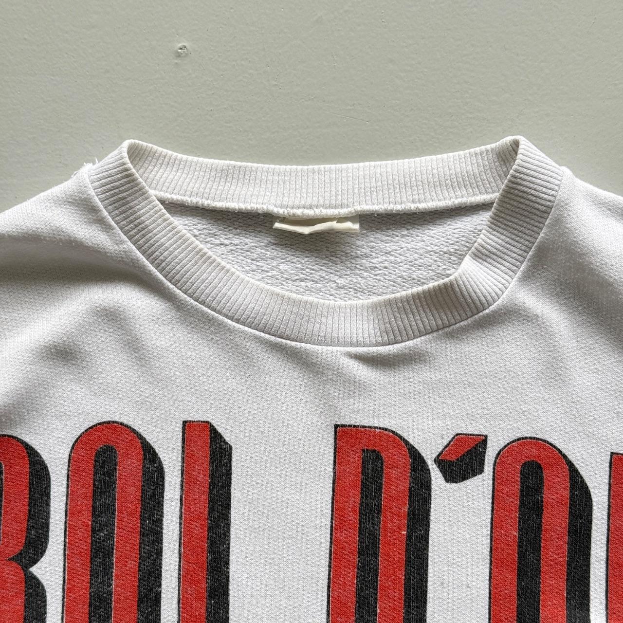 White Bol D'or Motorcycle 1989 Vintage Graphic Sweatshirt - Large