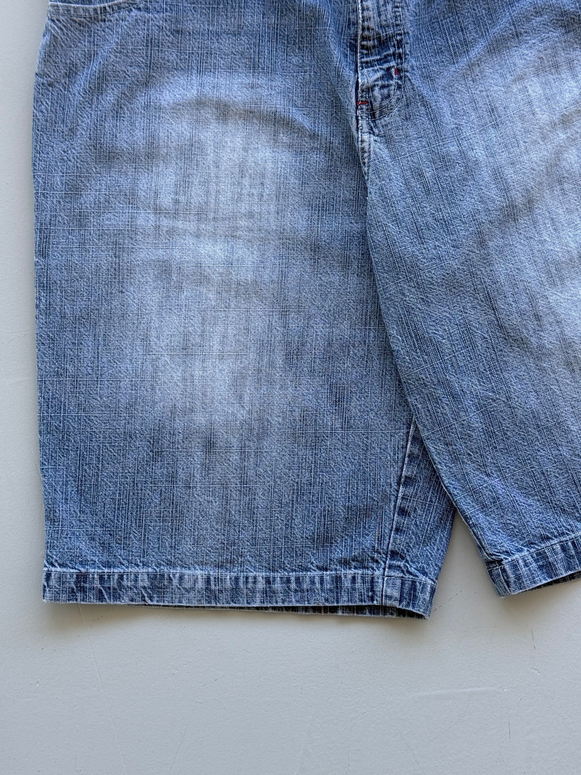 Blue Thirty Below 00's Vintage Y2K Baggy Hip Hop Style Denim Shorts - W38 x L12