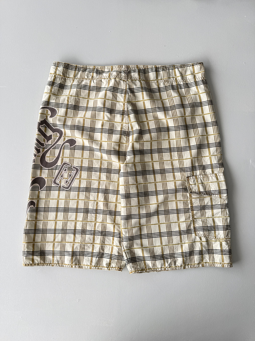Billabong Plaid Y2K Vintage Board Shorts - 38