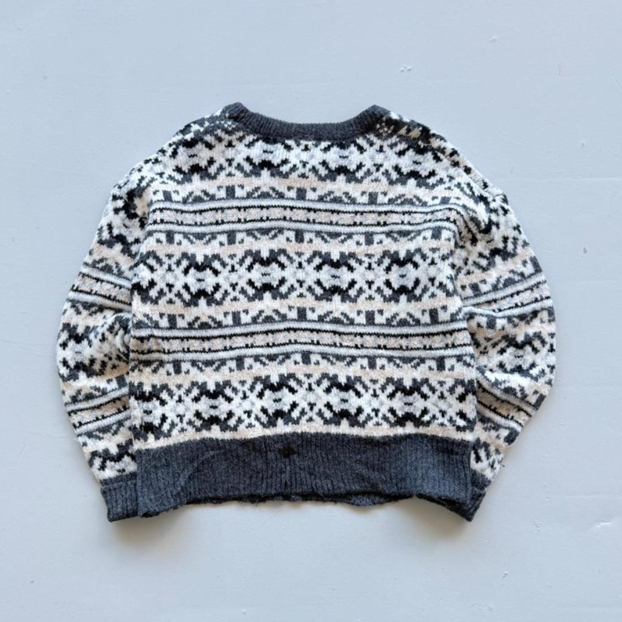 Cream Patterned GAP 00s Acrylic Knit Jumper - 10