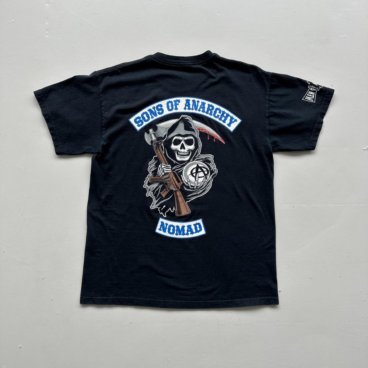 Navy Sons Of Anarchy Biker 00s Vintage T-shirt - Medium