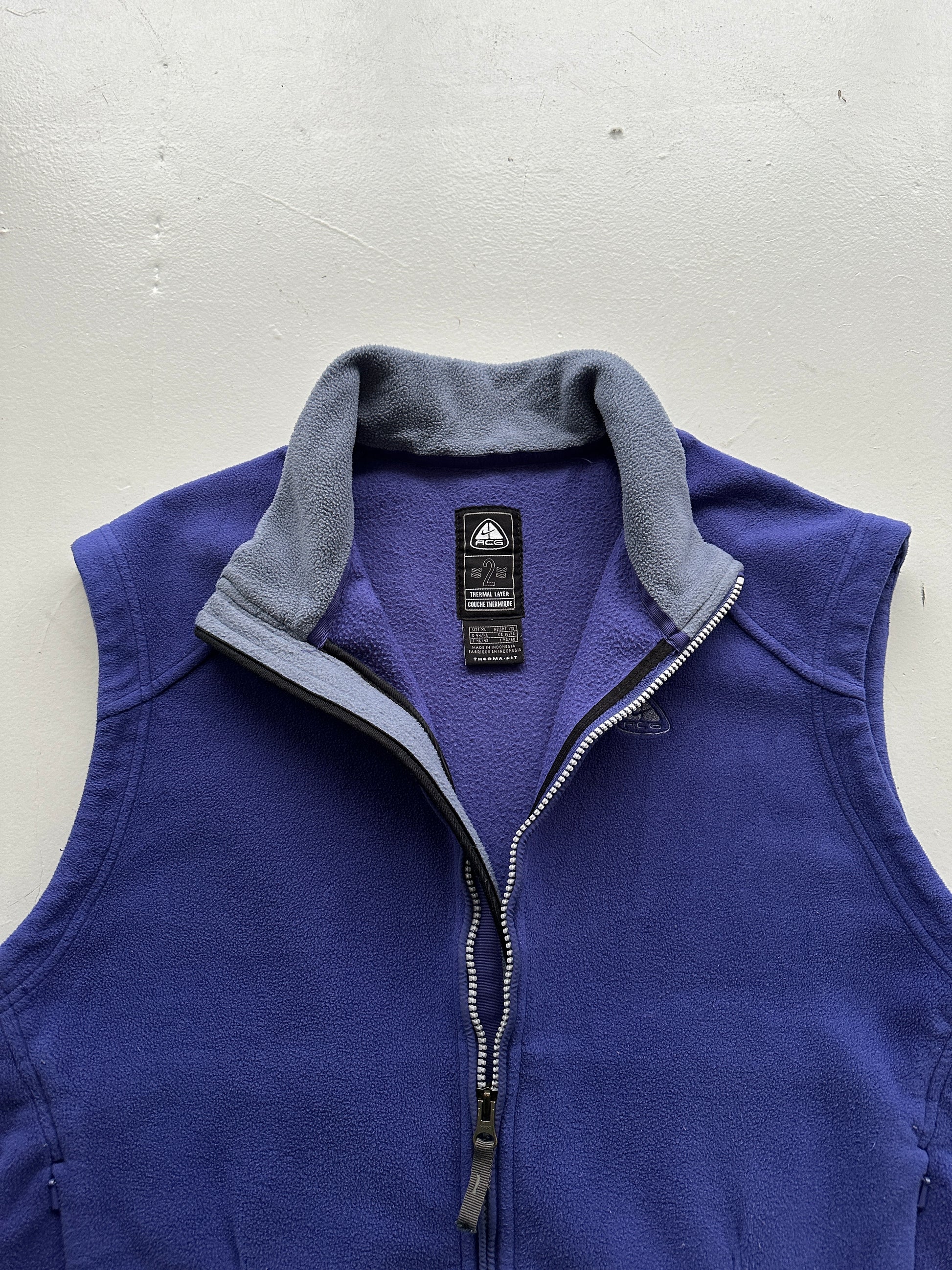 Womens Nike ACG 00's Outdoors Purple Gilet Fleece - Large