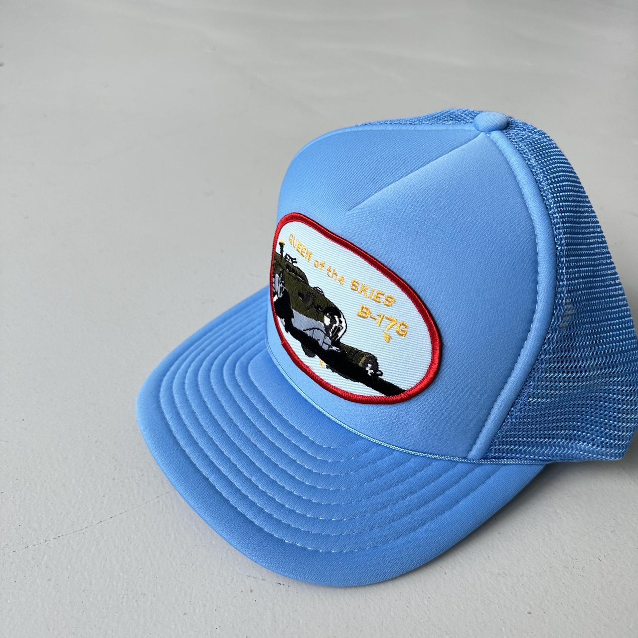 Baby Blue Queen of The Skies Mesh and Foam Trucker SnapBack Cap