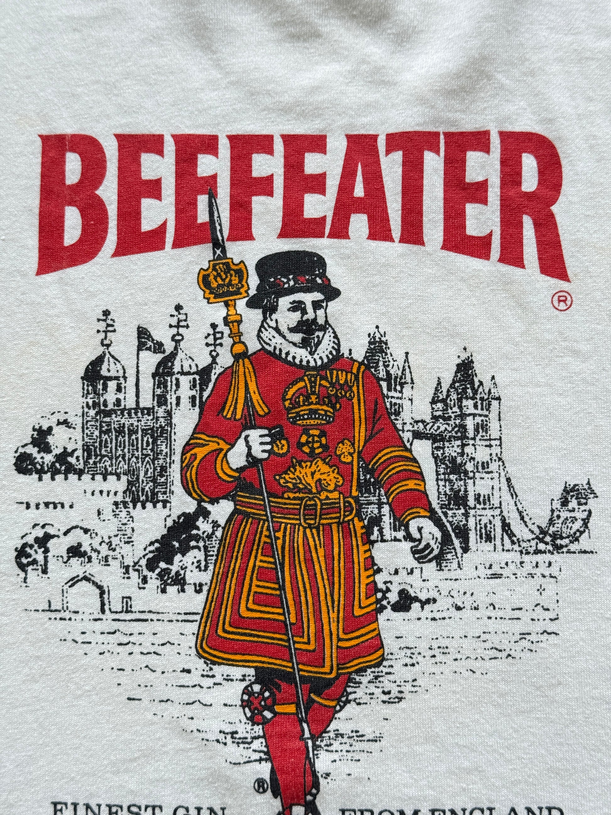 White Beefeater Gin 90's Vintage Single Stitch Graphic T-Shirt- XL