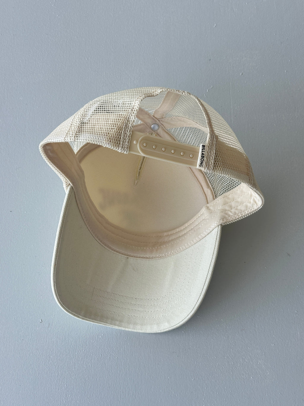 Cream Billabong Palm Tree Vintage Mesh SnapBack Trucker Cap