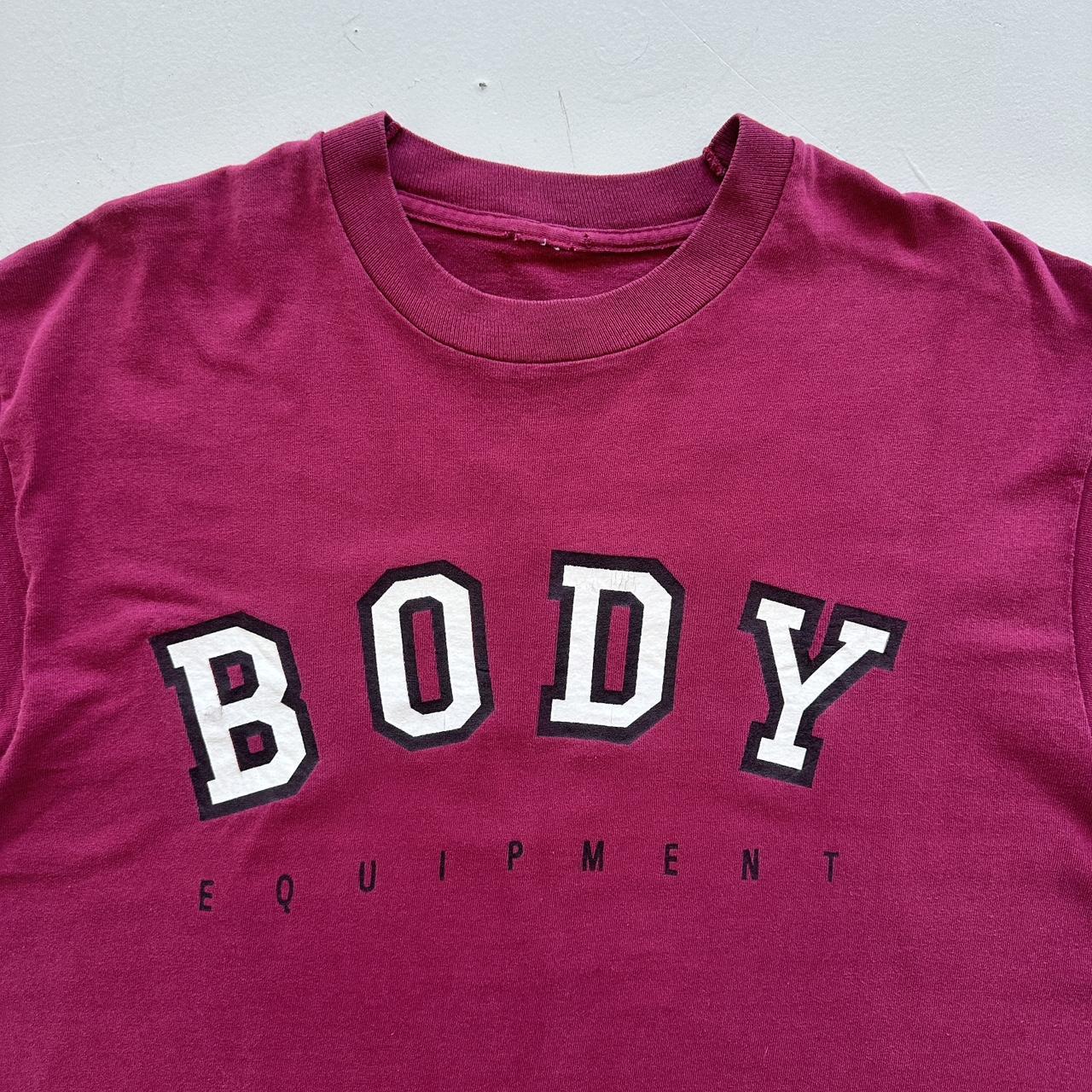 Burgundy Body Equiptment 90s Vintage T-shirt - Large