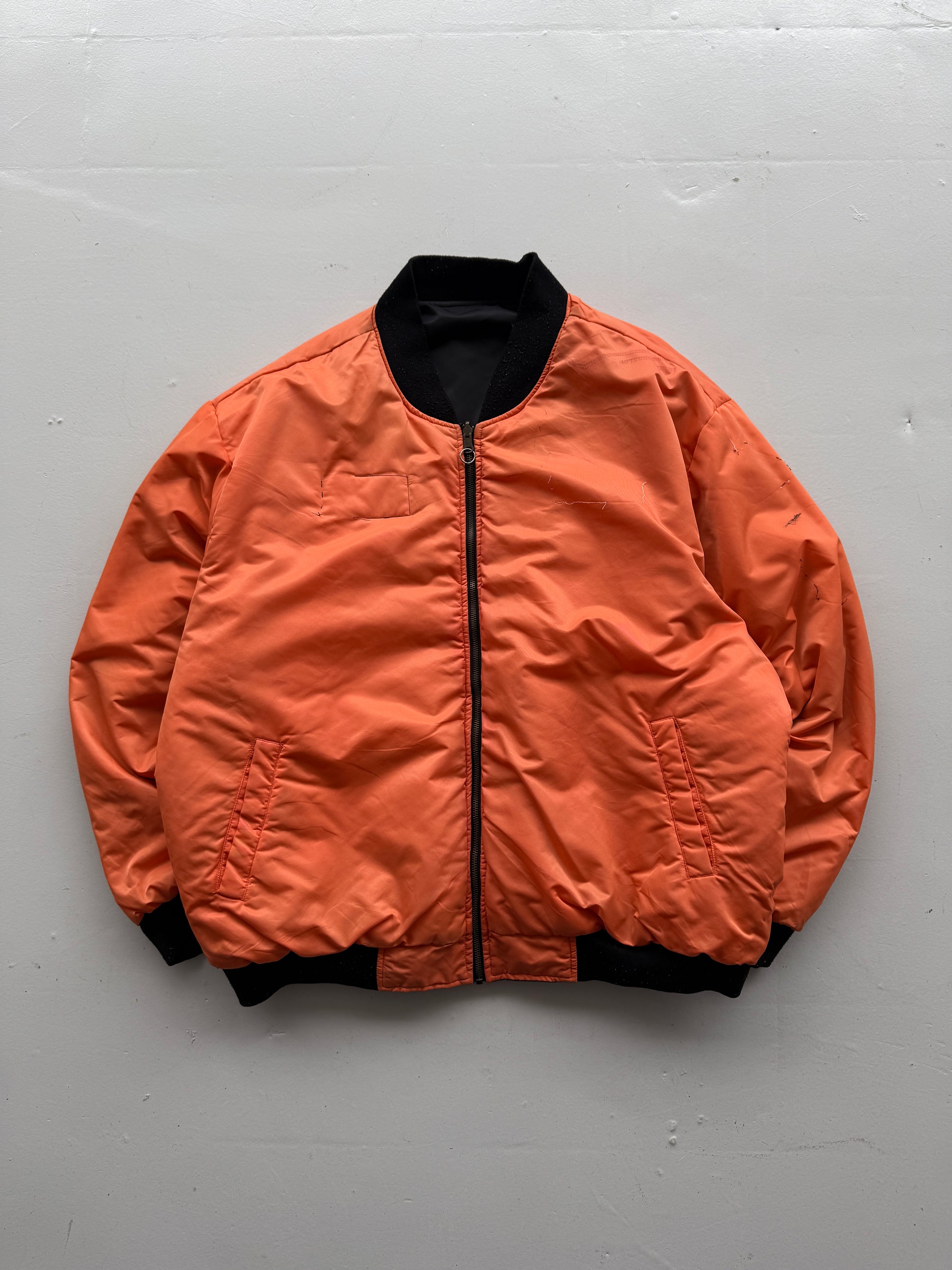 Black Reversible 90's Vintage Bomber Jacket - XXL