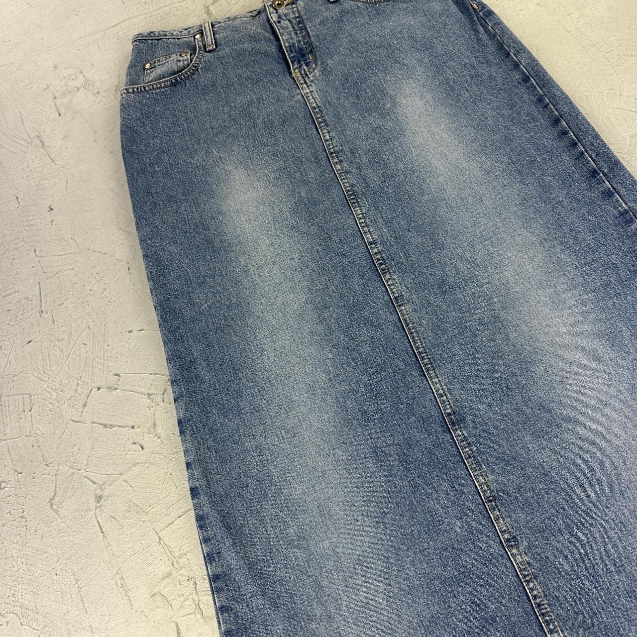 Hydraulic Denim Vintage Maxi Skirt - 10 W30 L35