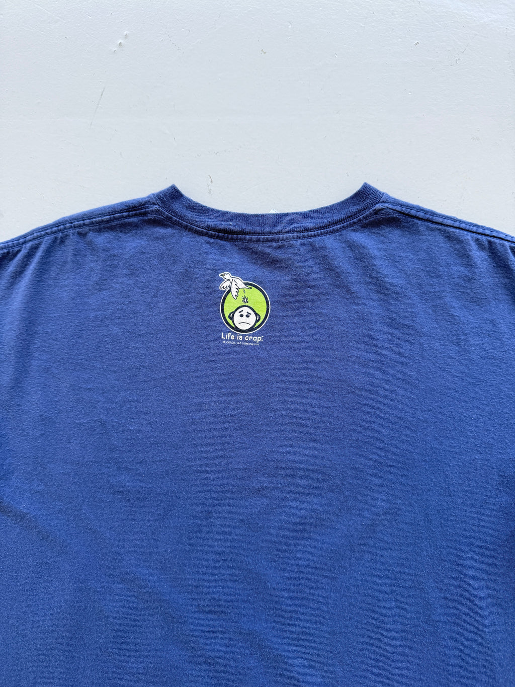 Blue Life is Crap 00's Vintage Slogan Funny Graphic T-Shirt - Medium