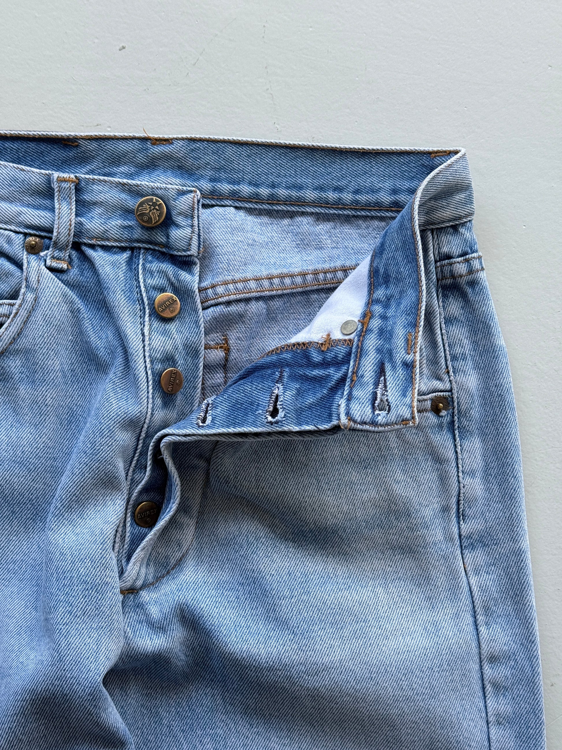 Denim Avirex 90's Straight Leg Vintage  Mom Jeans - 24” x 26”