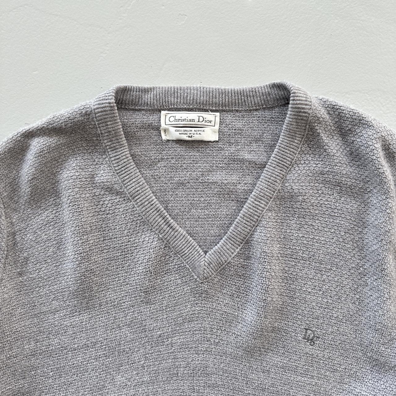 Grey Christian Dior Vintage 90s Sweatshirt - Women’s 8-10 Medium