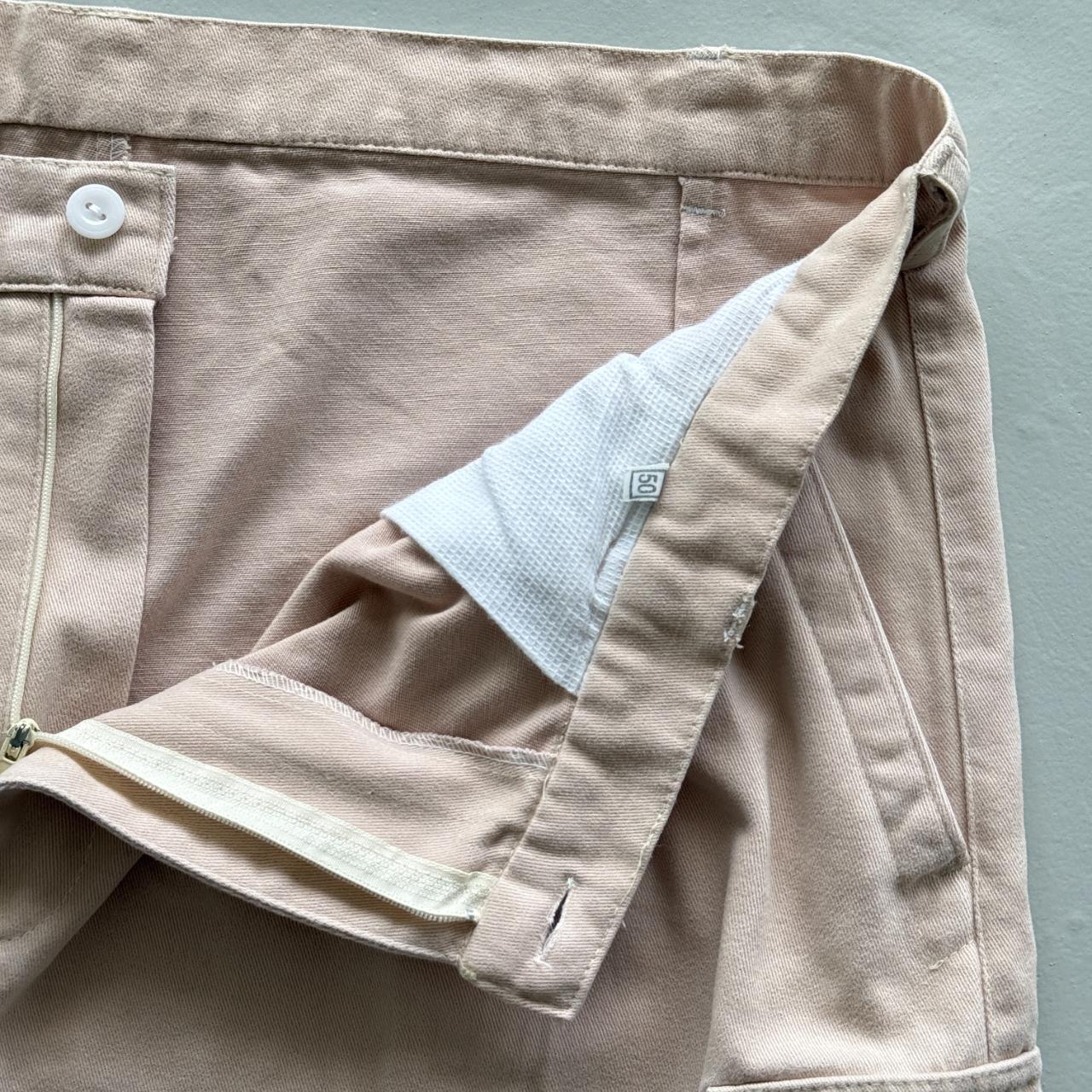 Pale Pink Camel Cotton 90’s Cargo Shorts - 36"