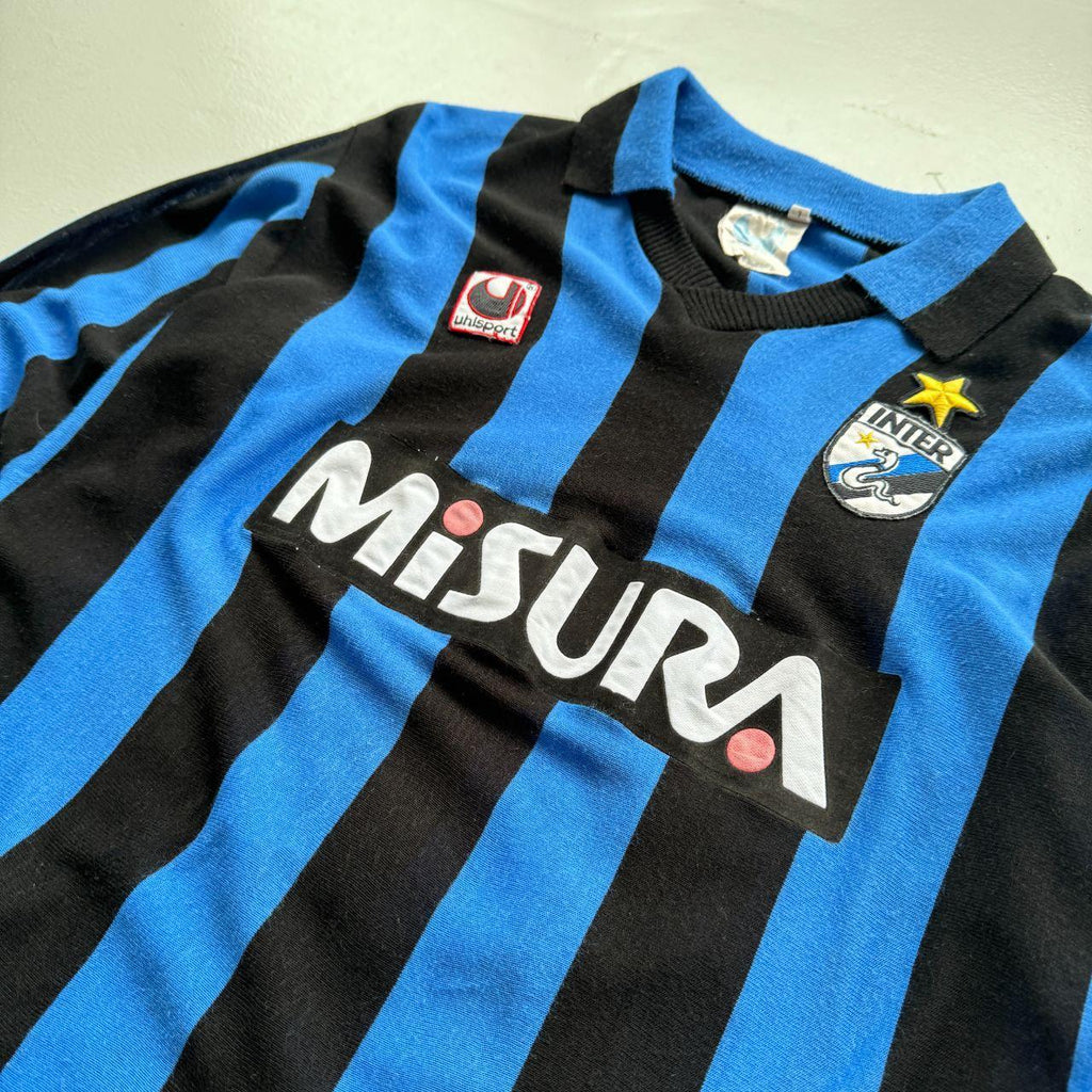 Rare Uhlsport Inter Milan 1988-89 Long Sleeve Football Top - Medium